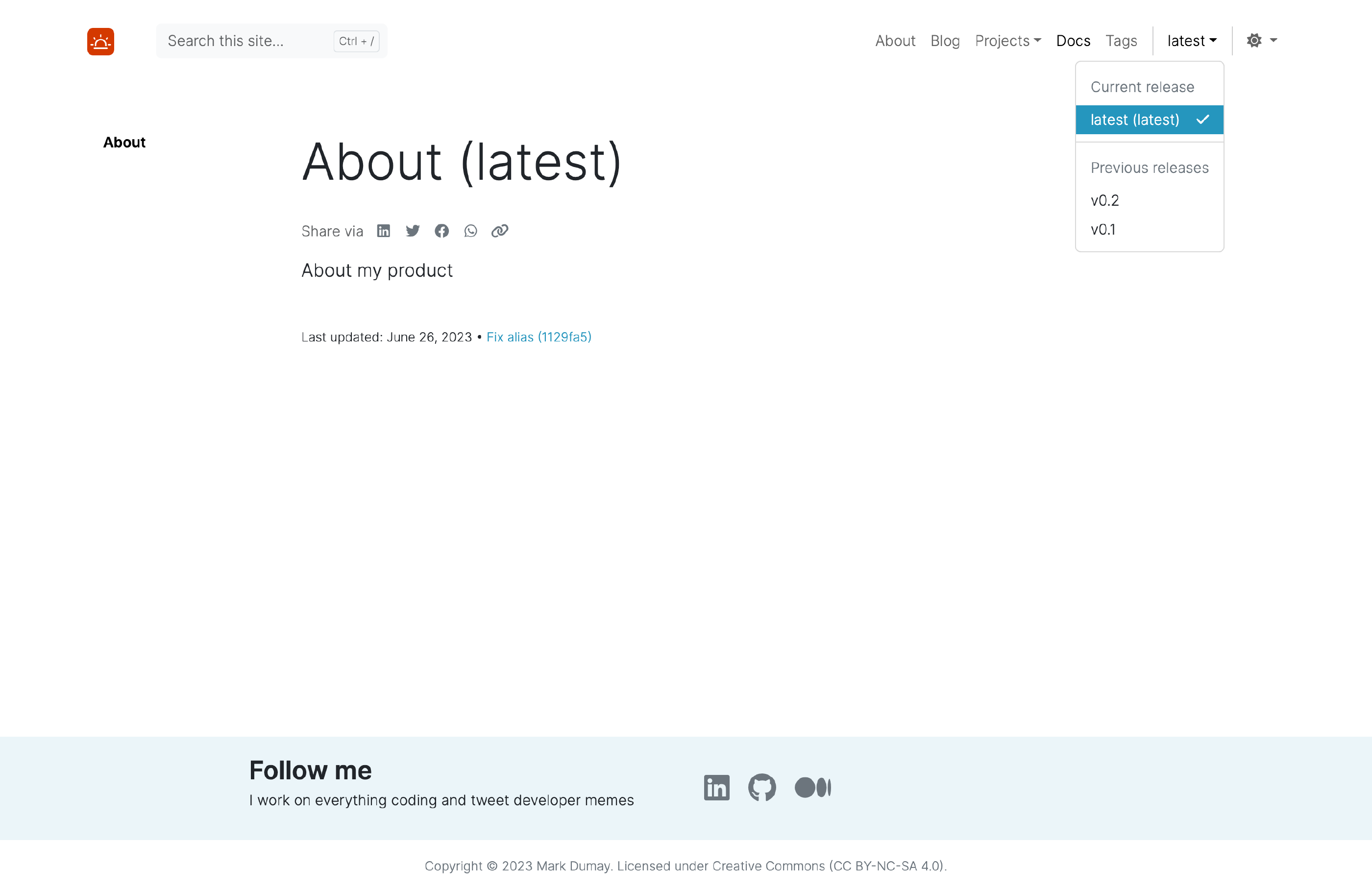 Initial Site With Basic Versioning